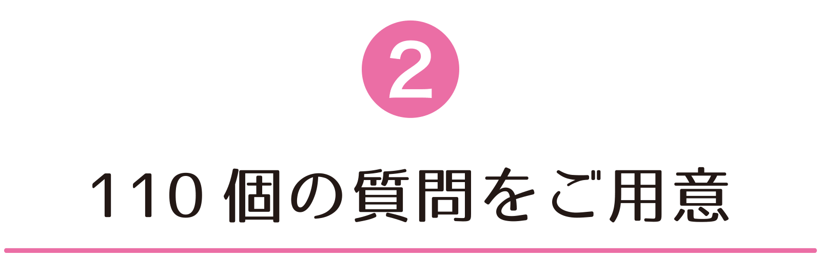 110個の質問をご用意
